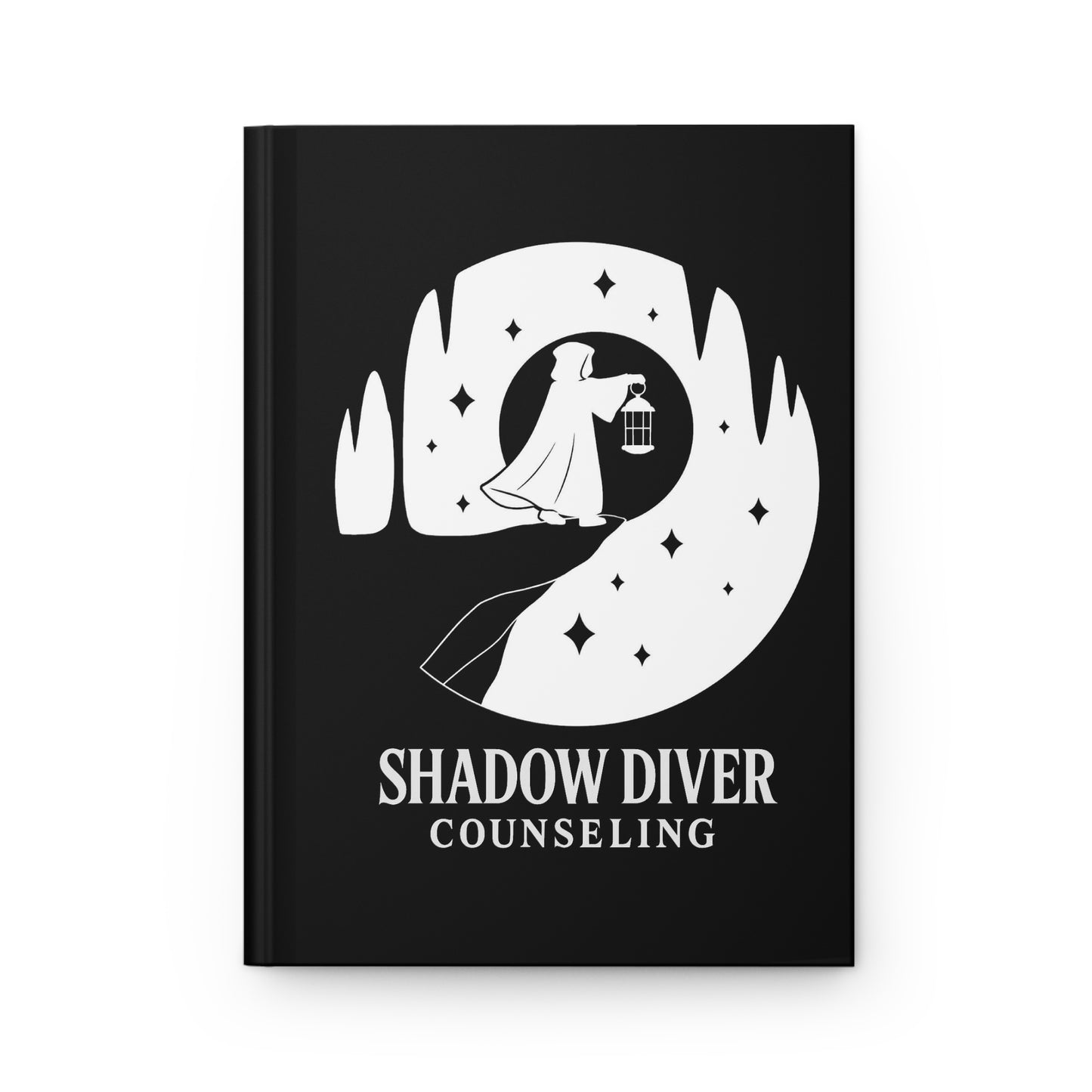 Hardcover Journals, Shadow Diver Journal for Creative Reflection, Counseling Journal, Gift for Therapists, Artistic Mindfulness