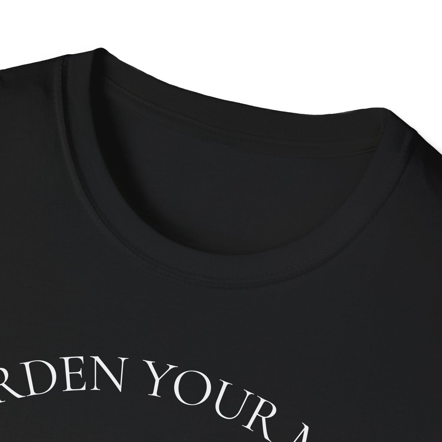 Soften your Heart Black logo with text Softstyle T-Shirt